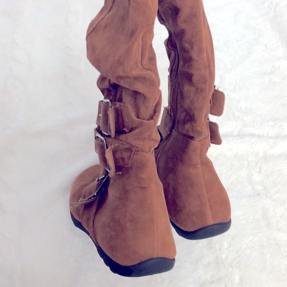 Tan Suede Calf Boots - Picture 3 of 3